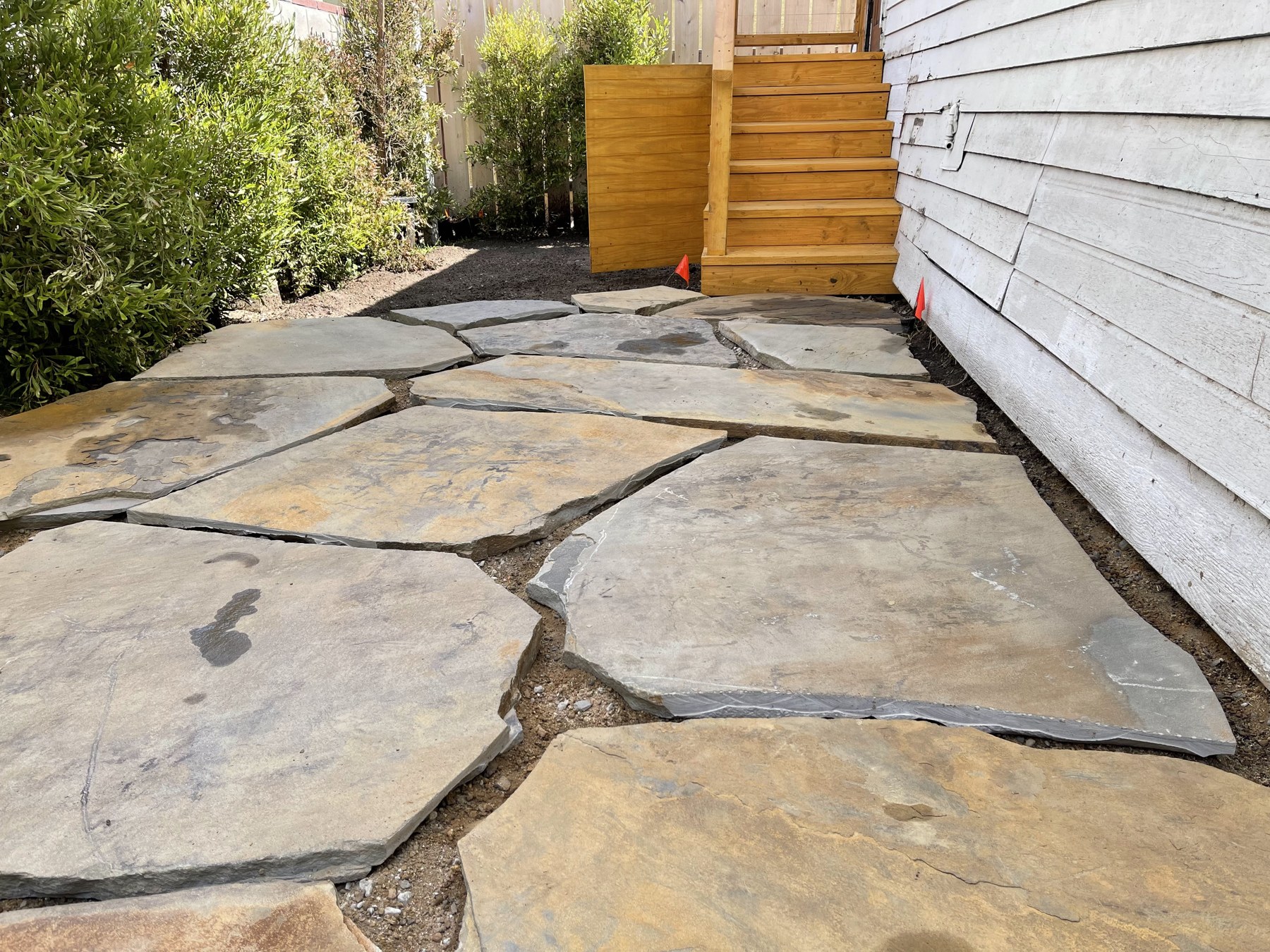 Natural stone pathway installation from AJP Landscape's project gallery